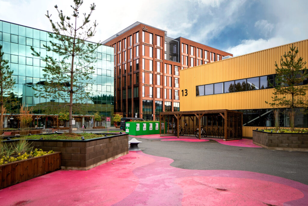 ALO på Sluppen i Trondheim er BREEAM Outstanding og Well sertifisert. HUS Arkitekter. Fotograf: Monica