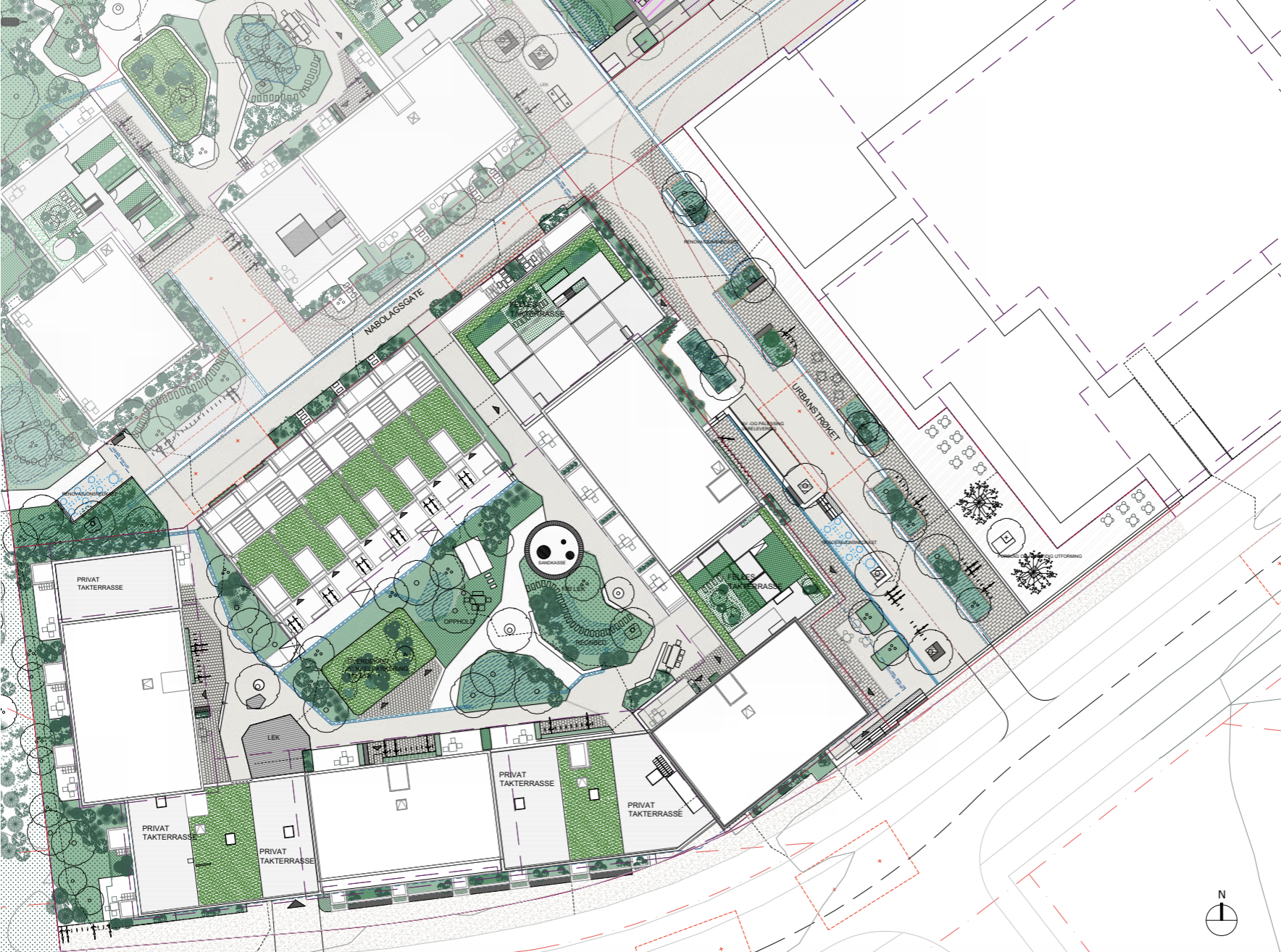 Nansenløkka i Bæreum områdeplan med Futurebuilt