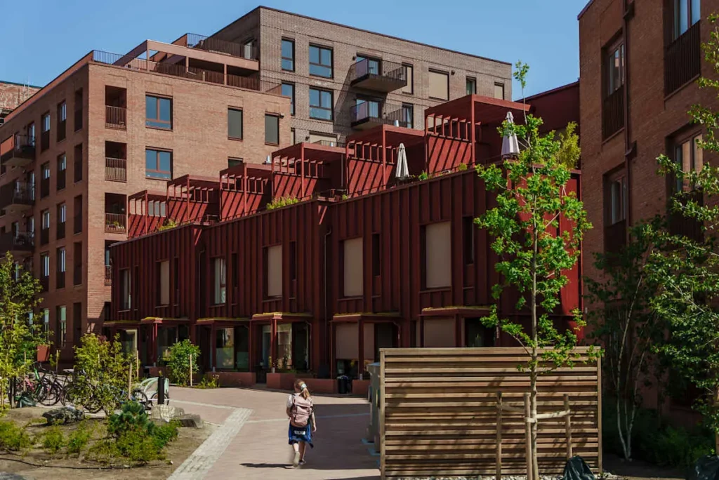 Nansenlokka Bærum -OBOS-rekkehus-og-blokker har 59% redusert klimagassutslipp med Futurebuilt innovasjonsprogram